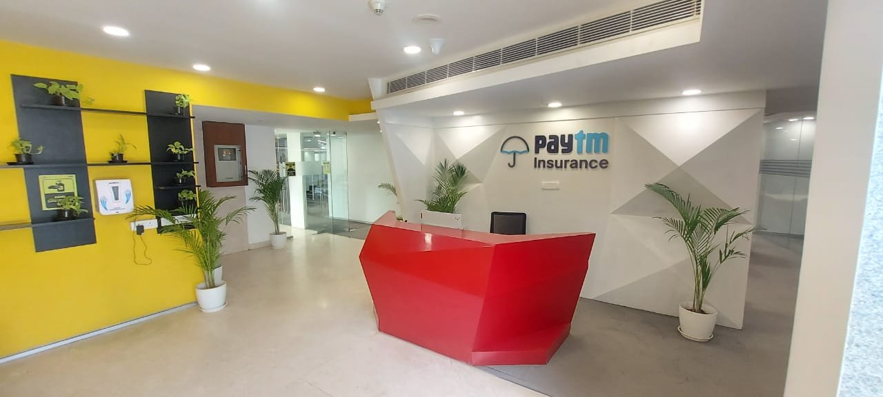 Paytm insurance office interior design by AIA India
